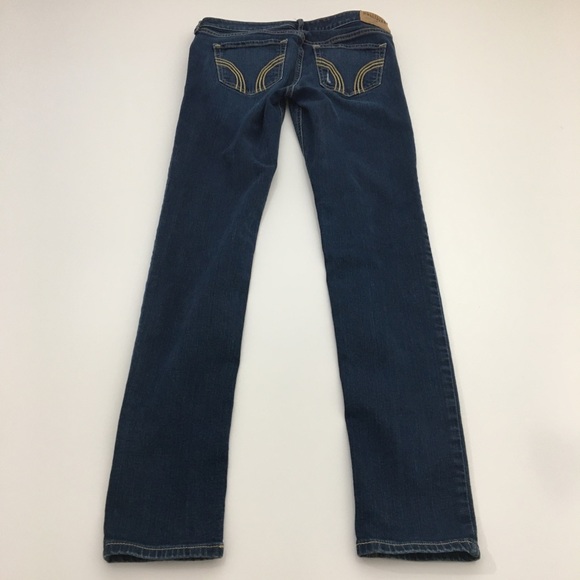 Hollister Dark Wash Fade Distressed Skinny Jeans - Picture 6 of 7
